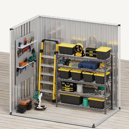 6x4ft Metal Outdoor Storage Shed with Window