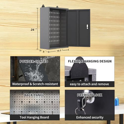 Steel Cabinet Tool Organizer Workbench Set System