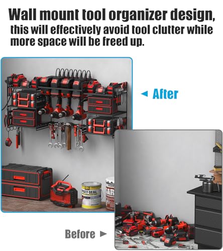 Black Power Tool Organizer Wall Mount (15 Count)
