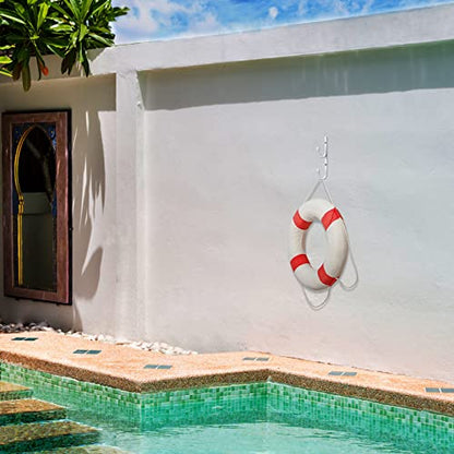 6 Pieces Pool Pole Hook Hanger Swimming Brackets Pool Hook (6 Count)