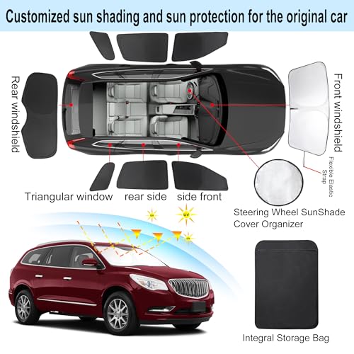 Window Shades for Buick Enclave 2010 (8 Count)