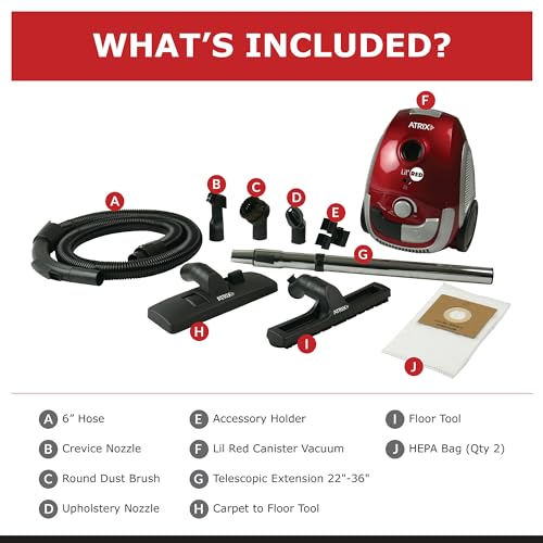 AHSC 1 Atrix Lil Red Canister Vacuum Portable Canister vacuum w