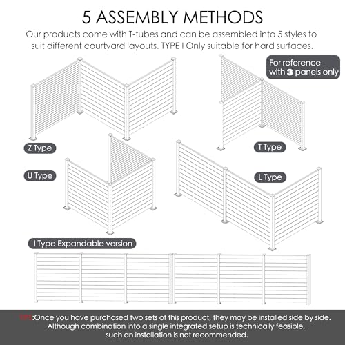 50" W x 48" H Privacy Screens Fence Panel Specifically for Hard Surfaces (10 Count)