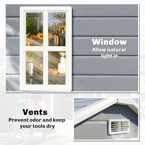 6' x 4.5' Outdoor Storage Shed Waterproof Resin with Floor Gray