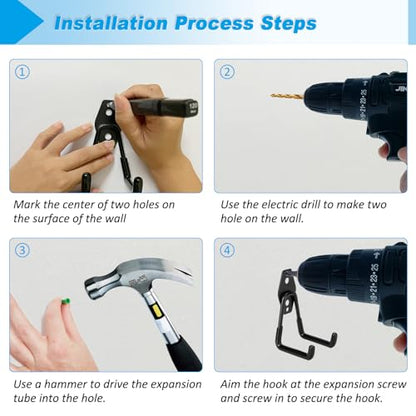 6 Pack Garage Hooks Heavy Duty (6 Count)