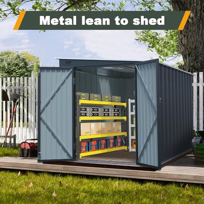 6x8FT Outdoor Storage Shed with Lockable Double Doors