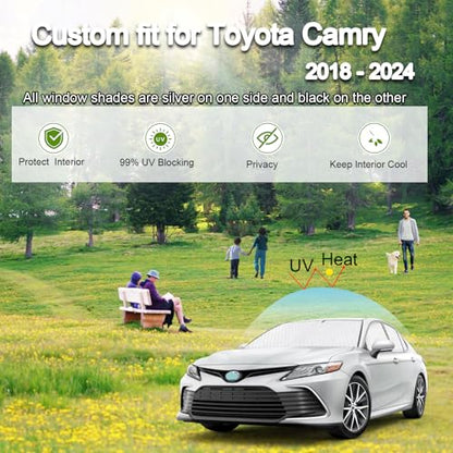 6pcs Thicken Sun Shades for Toyota Camry 2018 (6 Count)