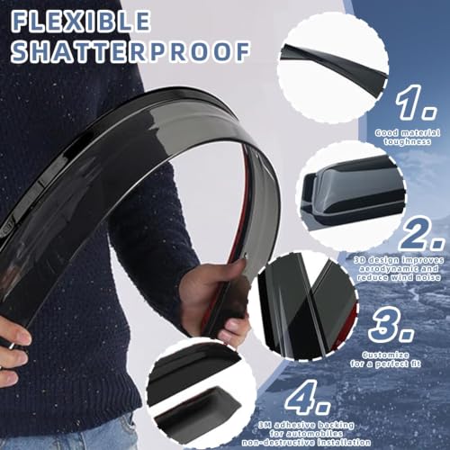 Window Visors Rain Guards Compatible with 2026 Palisade
