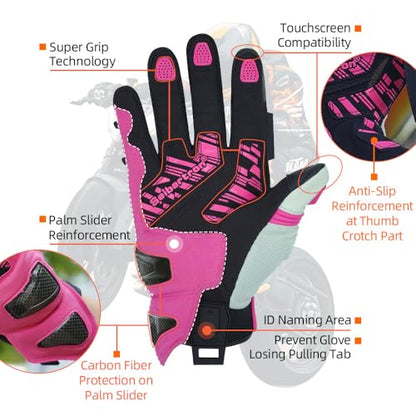 SPS 4 Winter Unisex Touchscreen Road Racing Motorcycle MTB Sports Gloves Also fit BMX MX ATV Mountain Bike Bicycle Cycling Off