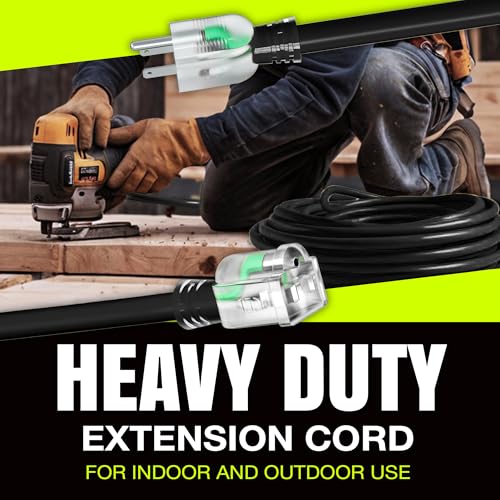 6ft Outdoor Indoor Extension Cord 12 (6 Foot)