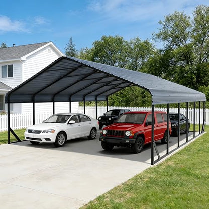 20x30 ft Metal Carport & Portable Garage