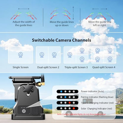 Magnetic Solar Wireless Backup Camera System