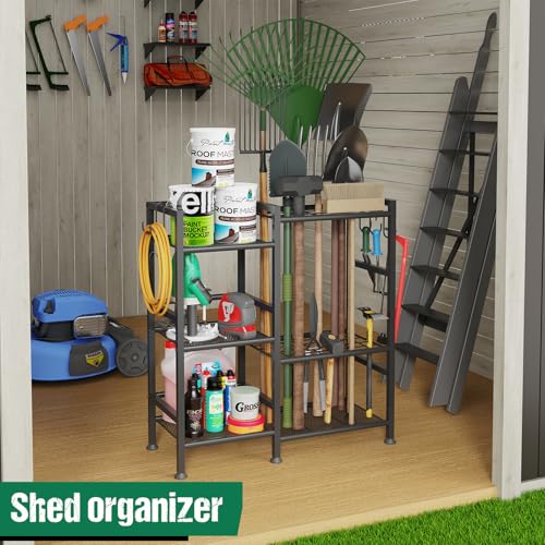 Garden Tool Organizer with Large Hooks