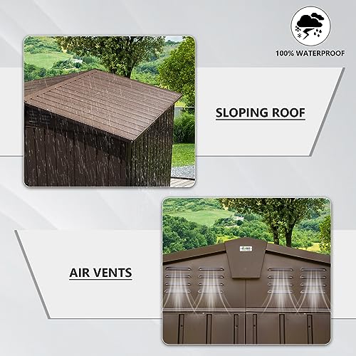Domi Outdoor 10' x 8' Storage Shed