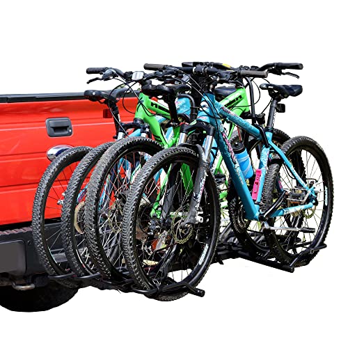 Young 4 Bike Rack Hitch Mount Platform Style Carrier for Cars Trucks SUVs Minivans with 2" Hitch Receiver (4 Count)