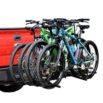 Young 4 Bike Rack Hitch Mount Platform Style Carrier for Cars Trucks SUVs Minivans with 2" Hitch Receiver (4 Count)