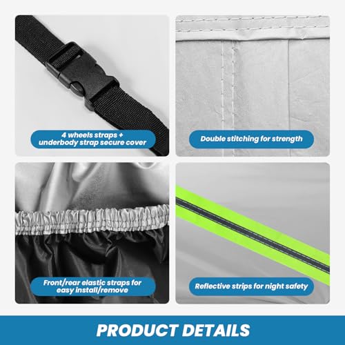 210D Oxford Car Cover Compatible with Jeep Wrangler 4 Door