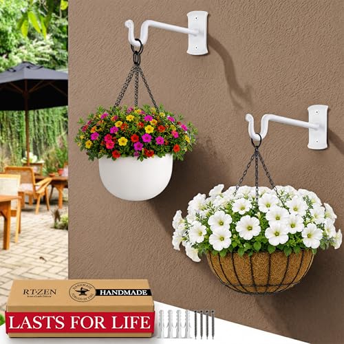 Plant Hangers Outdoor or Indoor Heavy Duty Wall Bracket Hooks (2 Count)