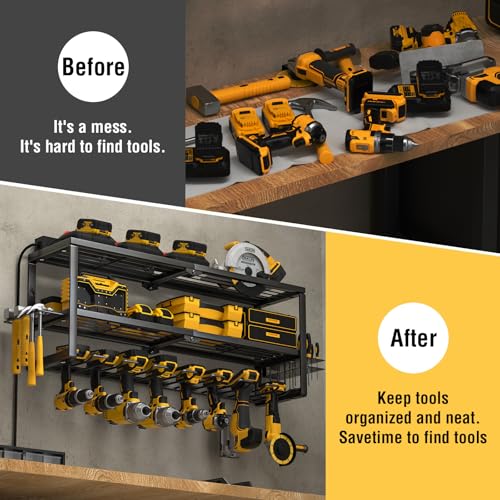 Heavy Duty Power Tool Organizer with Charging Station