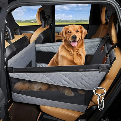 Dog Car Seat for Large Medium Dogs with Seat Belt