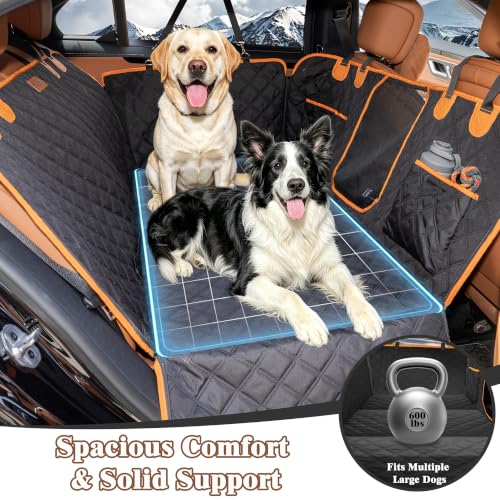 V2 New 600D Hard Bottom Car Seat Cover Extender Hammock for Dogs