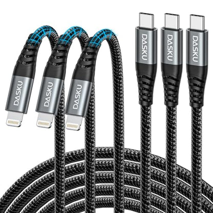 iPhone Cord Fast Charging [MFi Certified] Long Lightning Cable 10FT (3 Count)