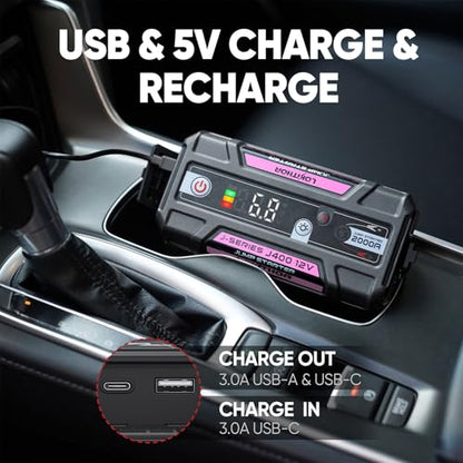 J400 Portable Jump Starter for Upto 8.0L Gas & 6.0L Diesel Engines