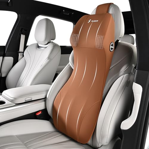 Car Seat Lumbar Support with Headrest Pillow Memory Foam Car Lumbar Pillow Back Support Cushion 2