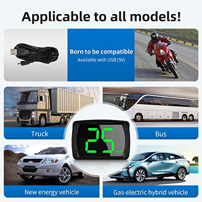 GPS Digital Speed Meter Speedometer HUD with MPH Speed Head Up Display for All Cars