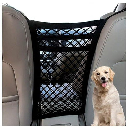 Dog Car Net Barrier with Mesh Organizer