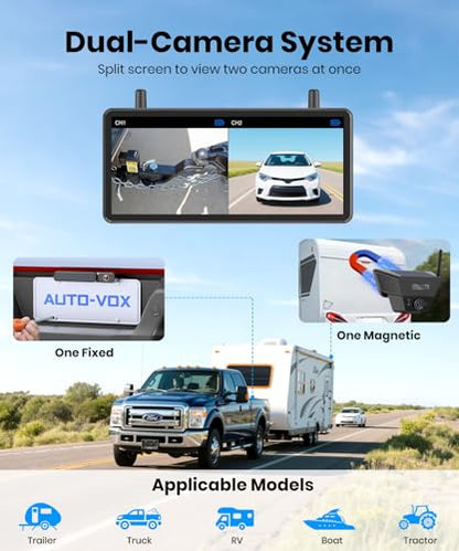 2 Solar Wireless Backup Camera System (3 Count)
