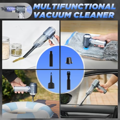 Handheld Car Vacuum Portable Cordless17000Pa HL132 Silver