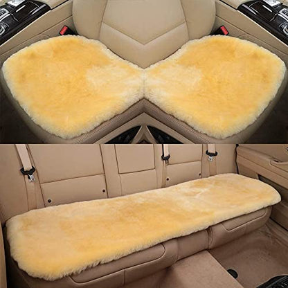 Genuine Sheepskin Car Seat Cover for Fuzzy Soft Fur Wool Cushion
