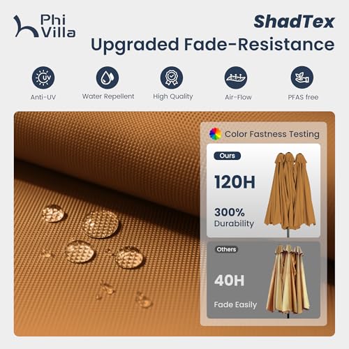 15ft Large Outdoor Patio Umbrella with Base Included