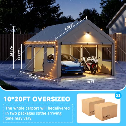 10x20 FT Heavy Duty Carport Canopy
