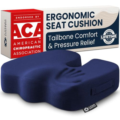 Seat Cushion Memory Foam Chair Cushion for Tailbone Pain Relief
