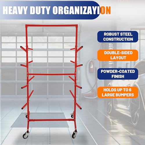 Bumper Adjustable Storage Rack Steel Floor Mobile Bumper Storage