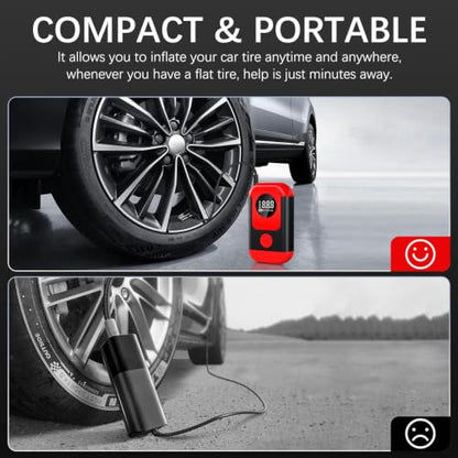 Tire Inflator Portable Air Compressor & Car Jump Starter