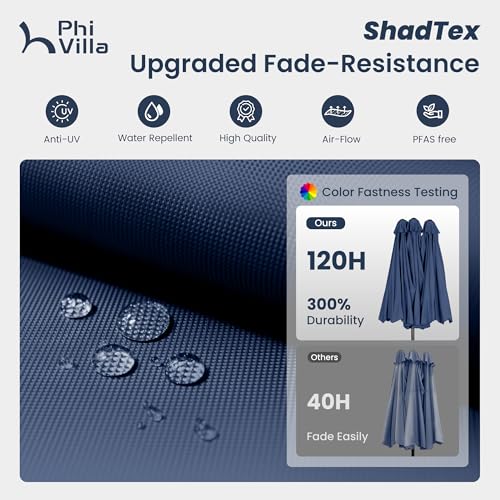 15ft Large Outdoor Patio Umbrella with Base Included