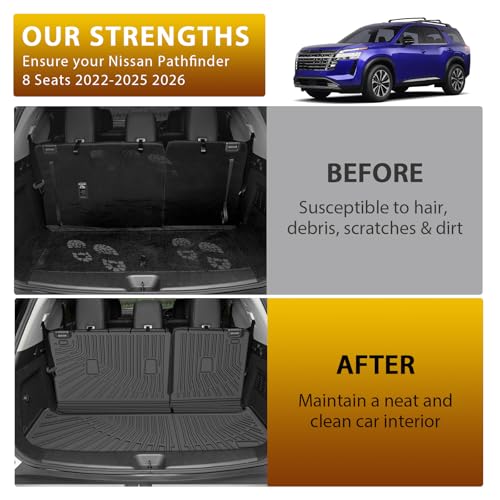 Floor Mats for Nissan Pathfinder 8 Seats 2022