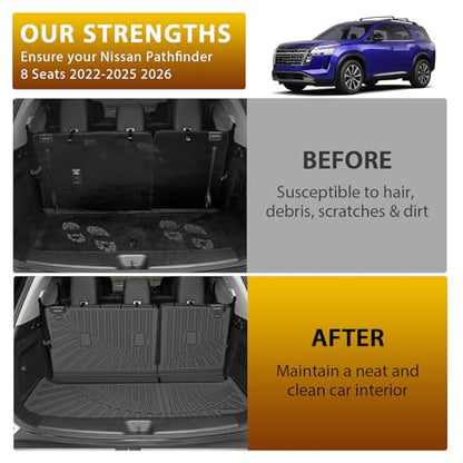 Floor Mats for Nissan Pathfinder 8 Seats 2022