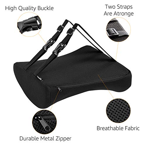 Rectangular Memory Foam Back Support Cushion for Office Chairs
