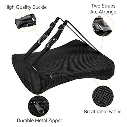Rectangular Memory Foam Back Support Cushion for Office Chairs