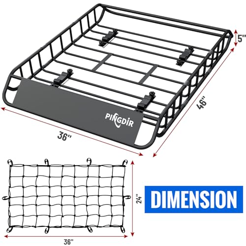 roof Rack Basket Rooftop Cargo Carrier 46"*36"