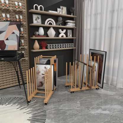 Canvas Storage Rack with Wheels