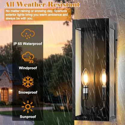 16 Inch Outdoor Wall Sconce Lights with 2 (2 Count)