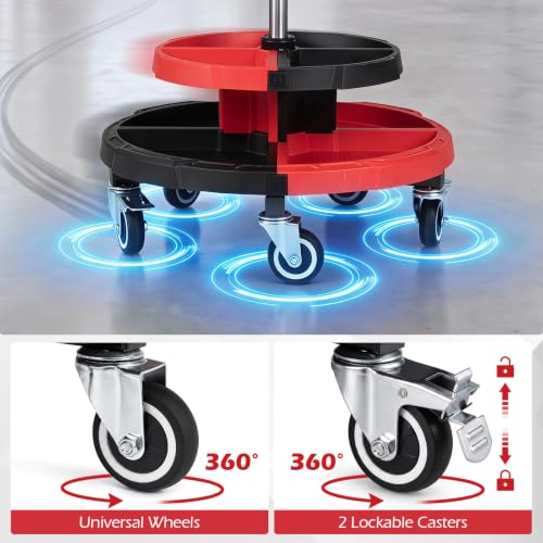 Rolling Mechanic Stool with Cushioned Seat