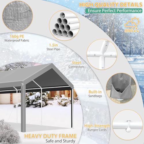 Carport 10x20ft Heavy Duty Portable Garage