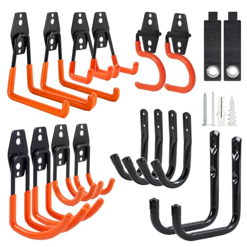 Steel Garage Hooks 18 Pack Storage Heavy Duty (18 Count)