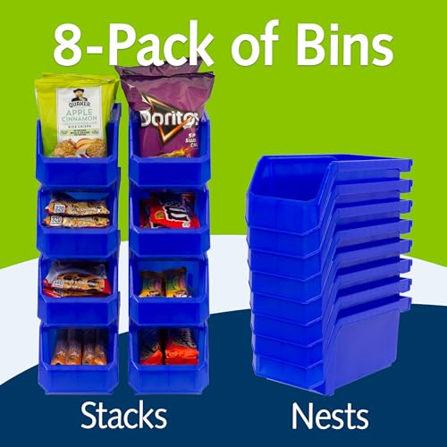 Medium Stackable Plastic Storage Bins